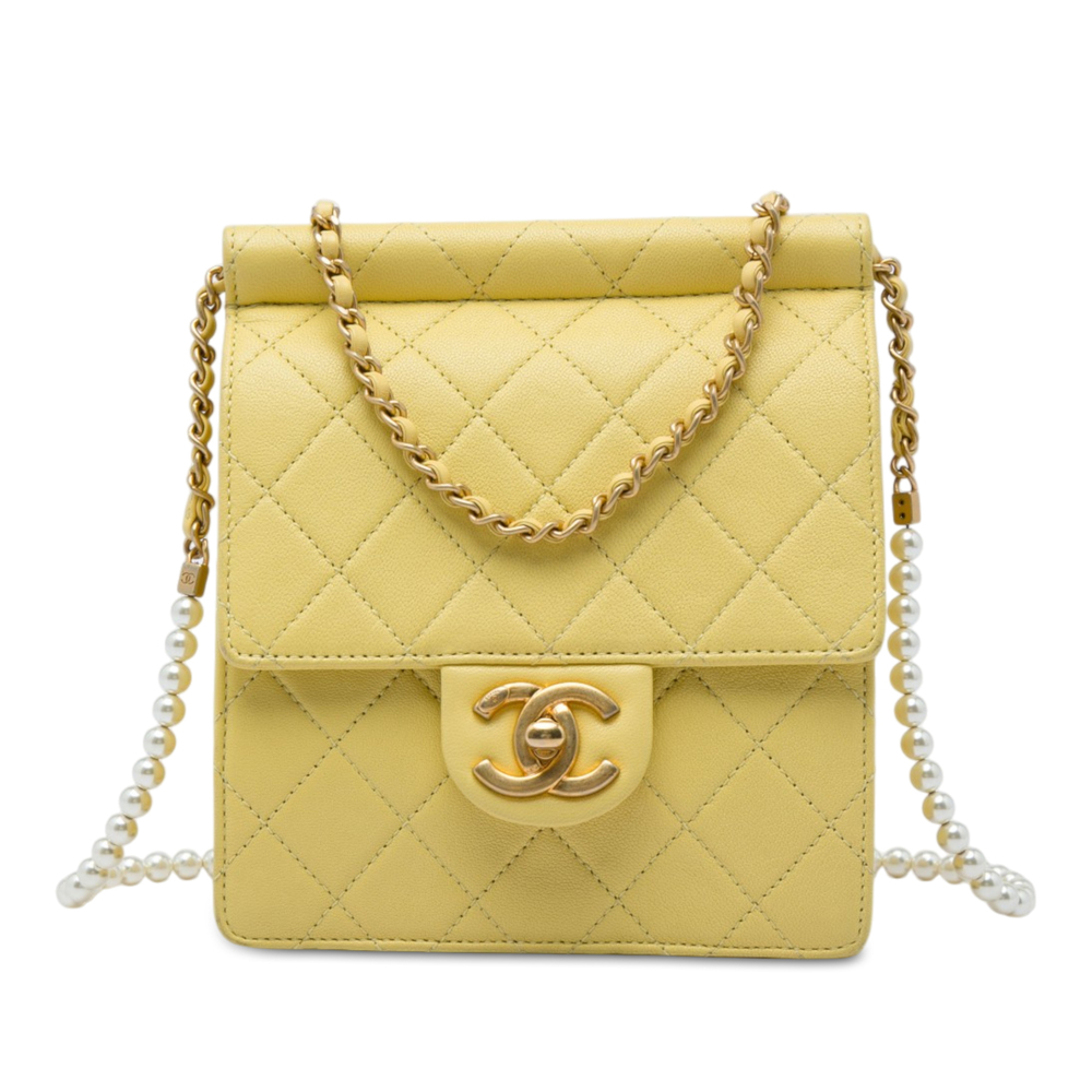 Pre-Loved Chanel Small Quilted Lambskin Chic Pearls Flap